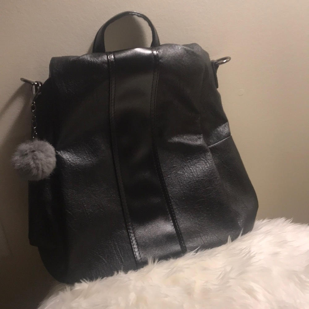DONATED🚫 Black Leather Backpack Purse